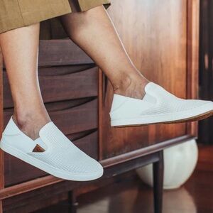 OluKai Pehuea Breathable Slip Ons Perforated Loafer Everyday Comfort Walk Shoe